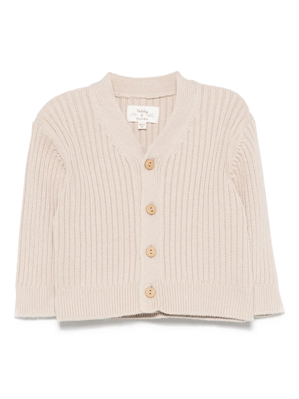 TEDDY & MINOU Geribbeld vest Beige