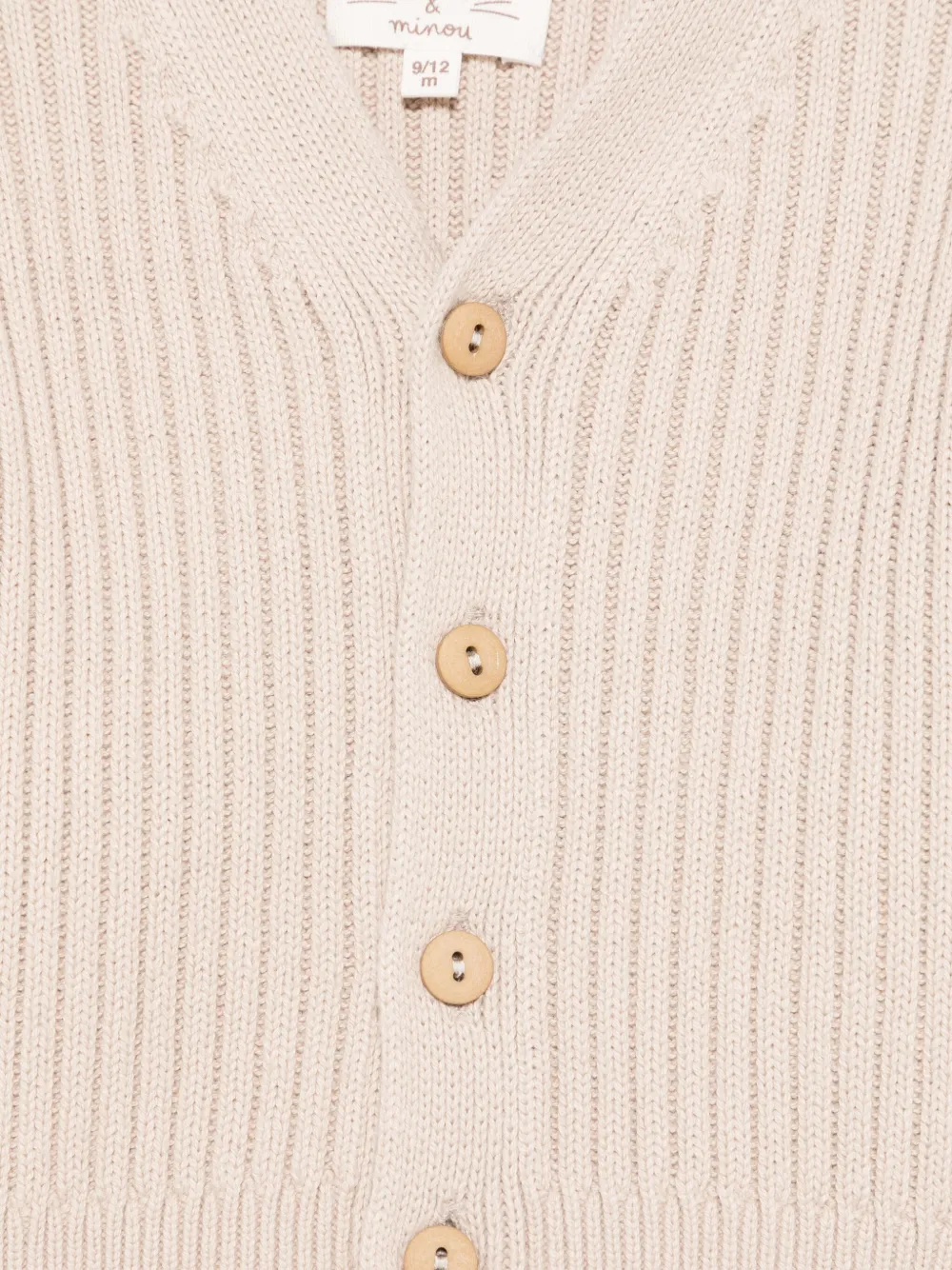 TEDDY & MINOU Geribbeld vest Beige