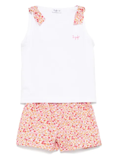 Il Gufo set de shorts con hojas estampadas