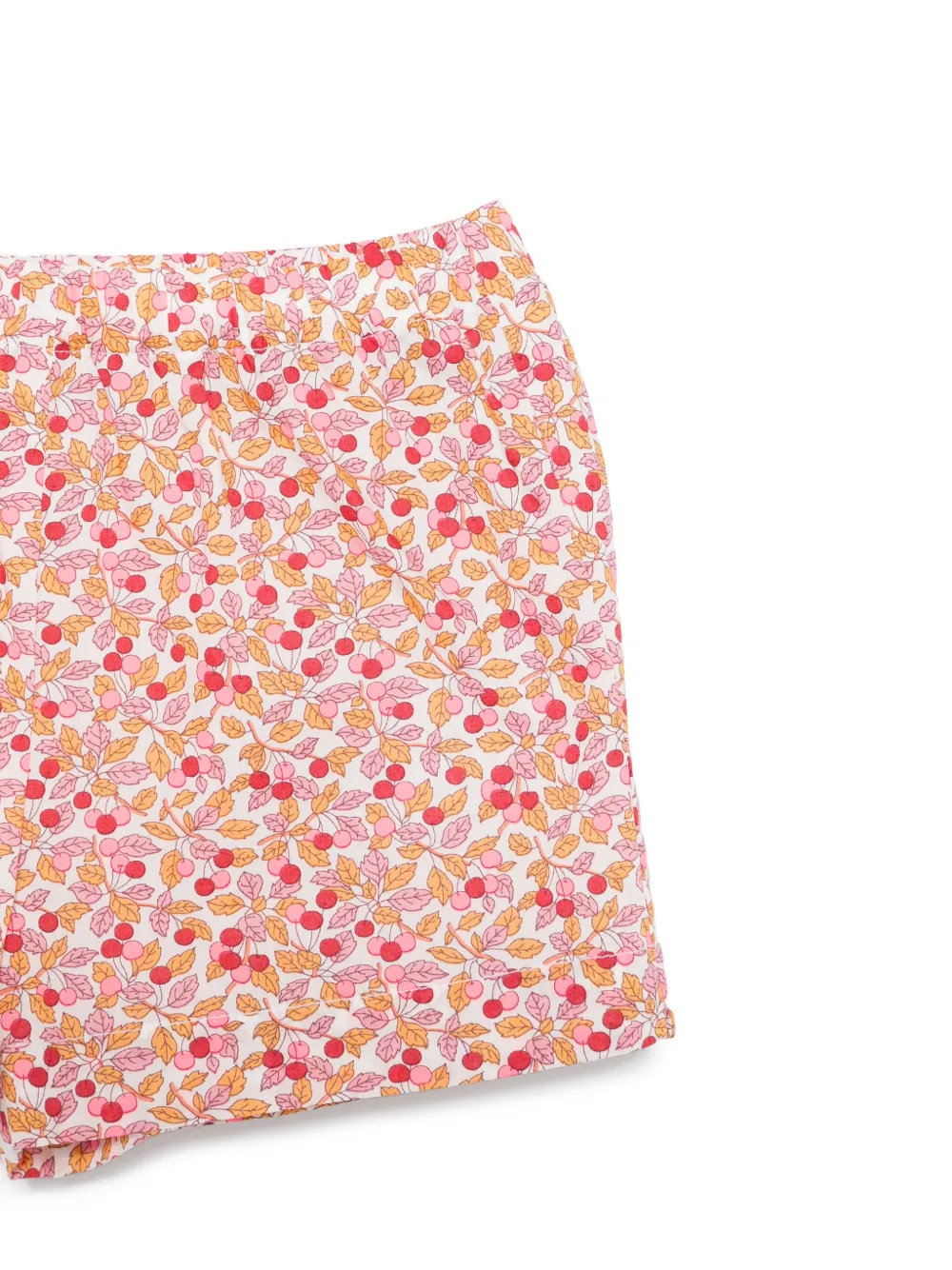 Il Gufo Shorts met bladerprint Wit