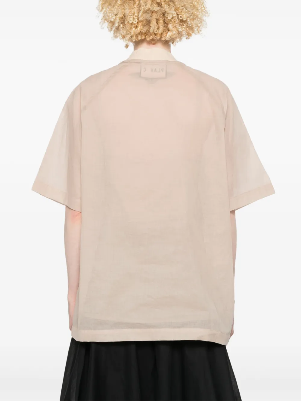 Plan C Katoenen T-shirt Beige