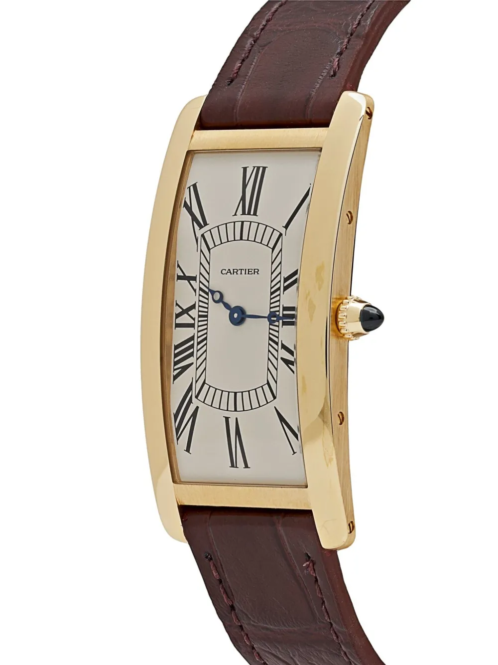 Pre-owned Cartier 2022 Tank Cintrée "100th Anniversary" 23mm X 44.7mm In Brown