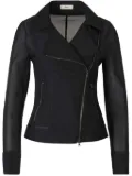 Herno zip-up biker jacket - Black