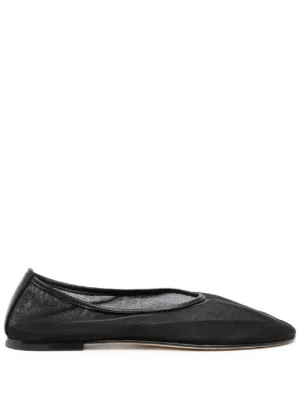 Jil Sander リングディテール フラットパンプス | ブラック | FARFETCH JP