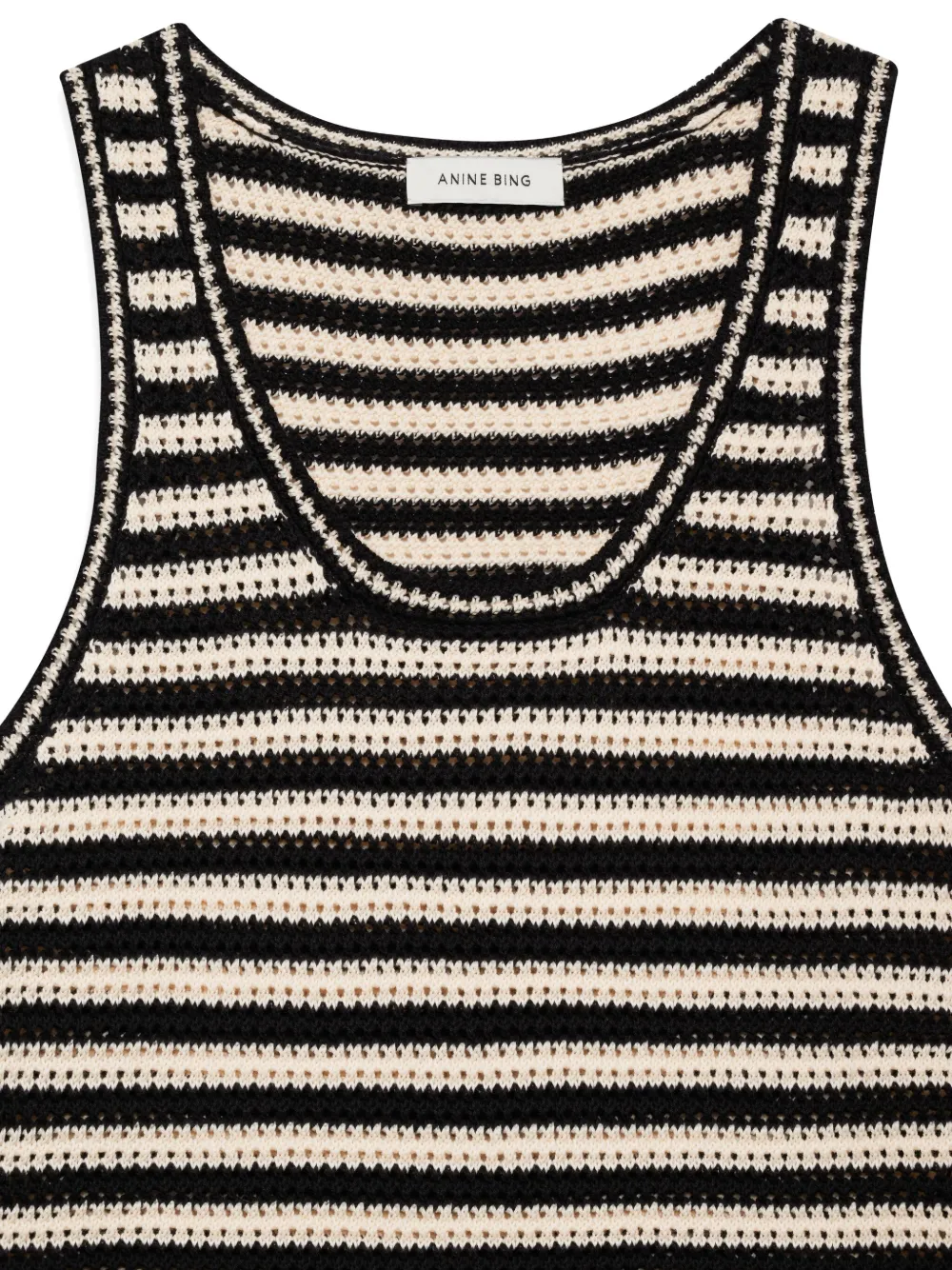Shop Anine Bing Open-knit Mini Dress