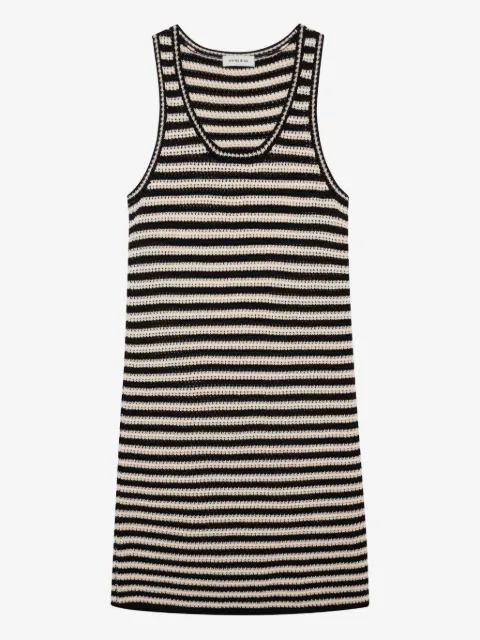 ANINE BING vestido corto de tejido flojo