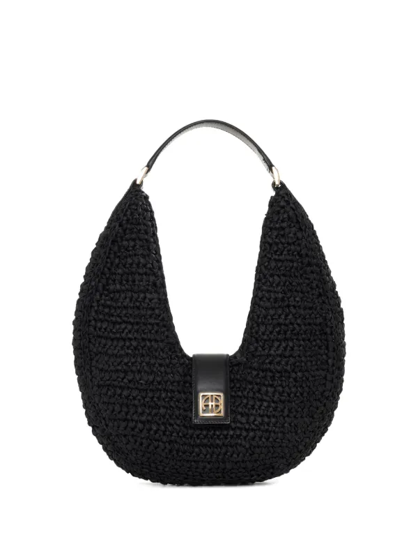 【関税込み】Lou Shoulder Bag - ANINE BING - Leather - Black ANINE BING Lou shoulder bag for Women - Black in UAE | Level