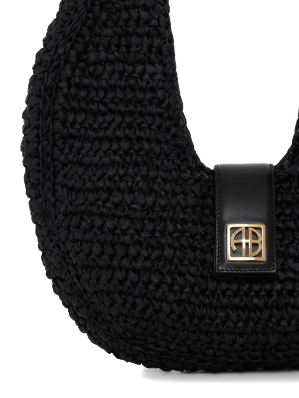 ANINE BING Lou Shoulder Bag | Black | FARFETCH UK