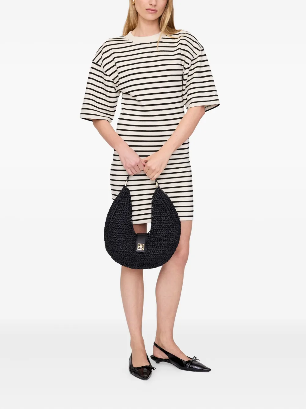 ANINE BING Lou shoulder bag - Zwart