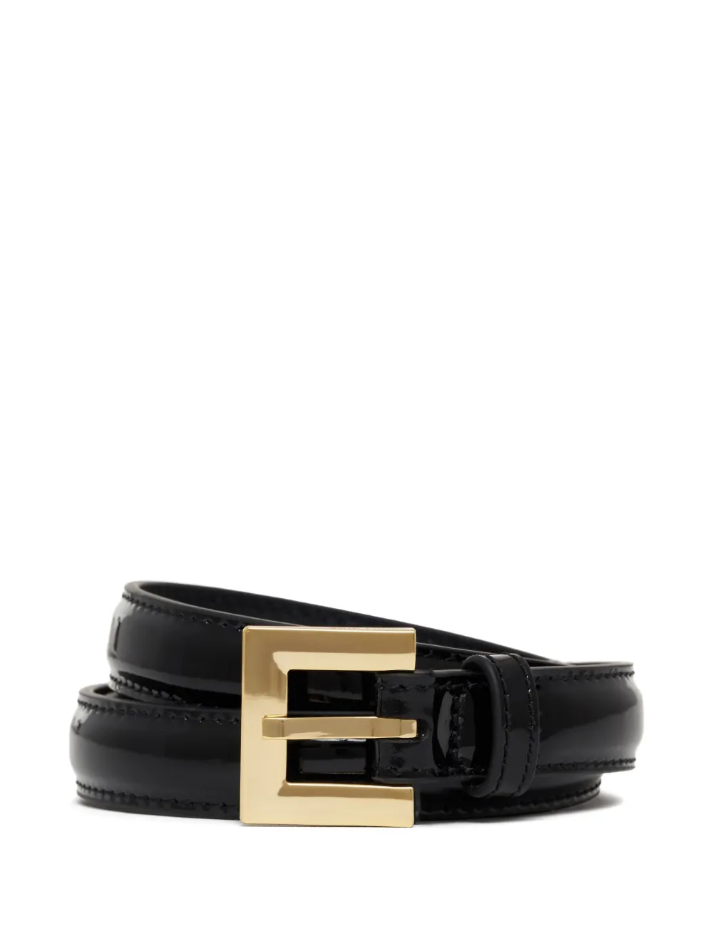 ANINE BING Lakleren riem - Zwart