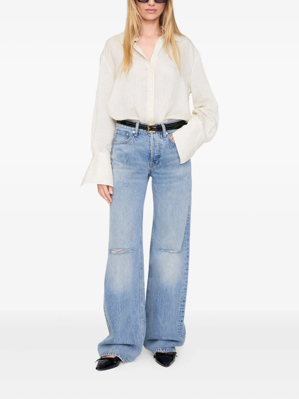 ANINE BING striped shirt - Wit