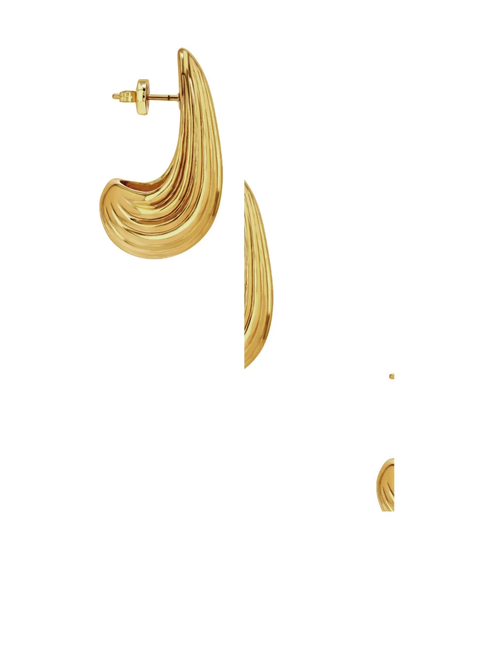Anine Bing Ribbed Drop Earrings