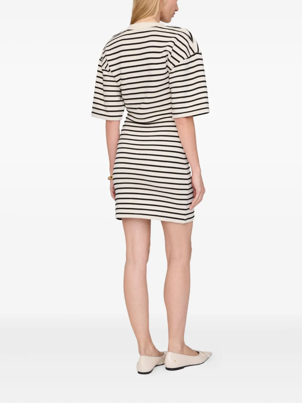 ANINE BING STRIPED MINI DRESS 
