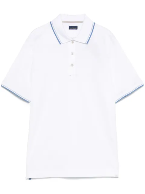 Paul & Shark playera tipo polo con ribete de rayas