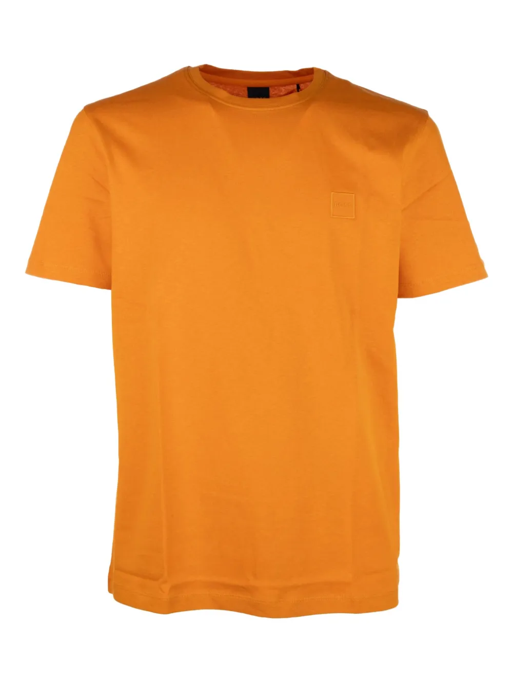 Hugo Boss Logo-patch Cotton T-shirt In Orange