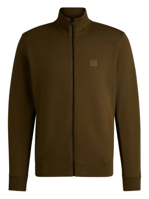 BOSS fleece-lined zip-up jacket