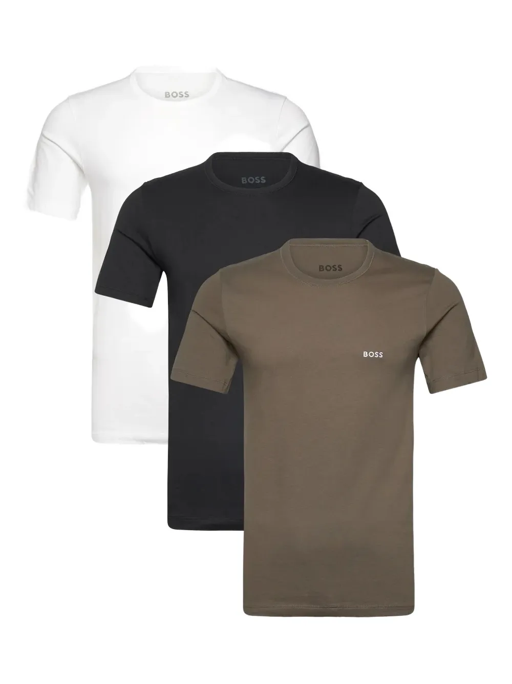 HUGO crew-neck T-shirts (pack of three) | White | Image 1