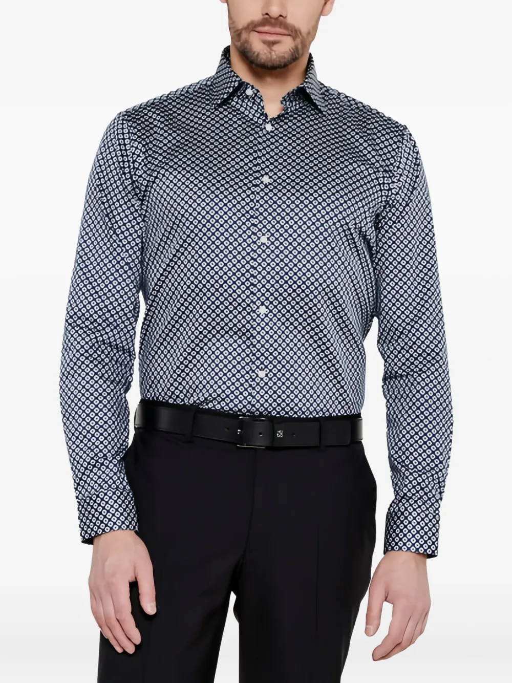 HUGO camisa con estampado geométrico | azul | Image 1