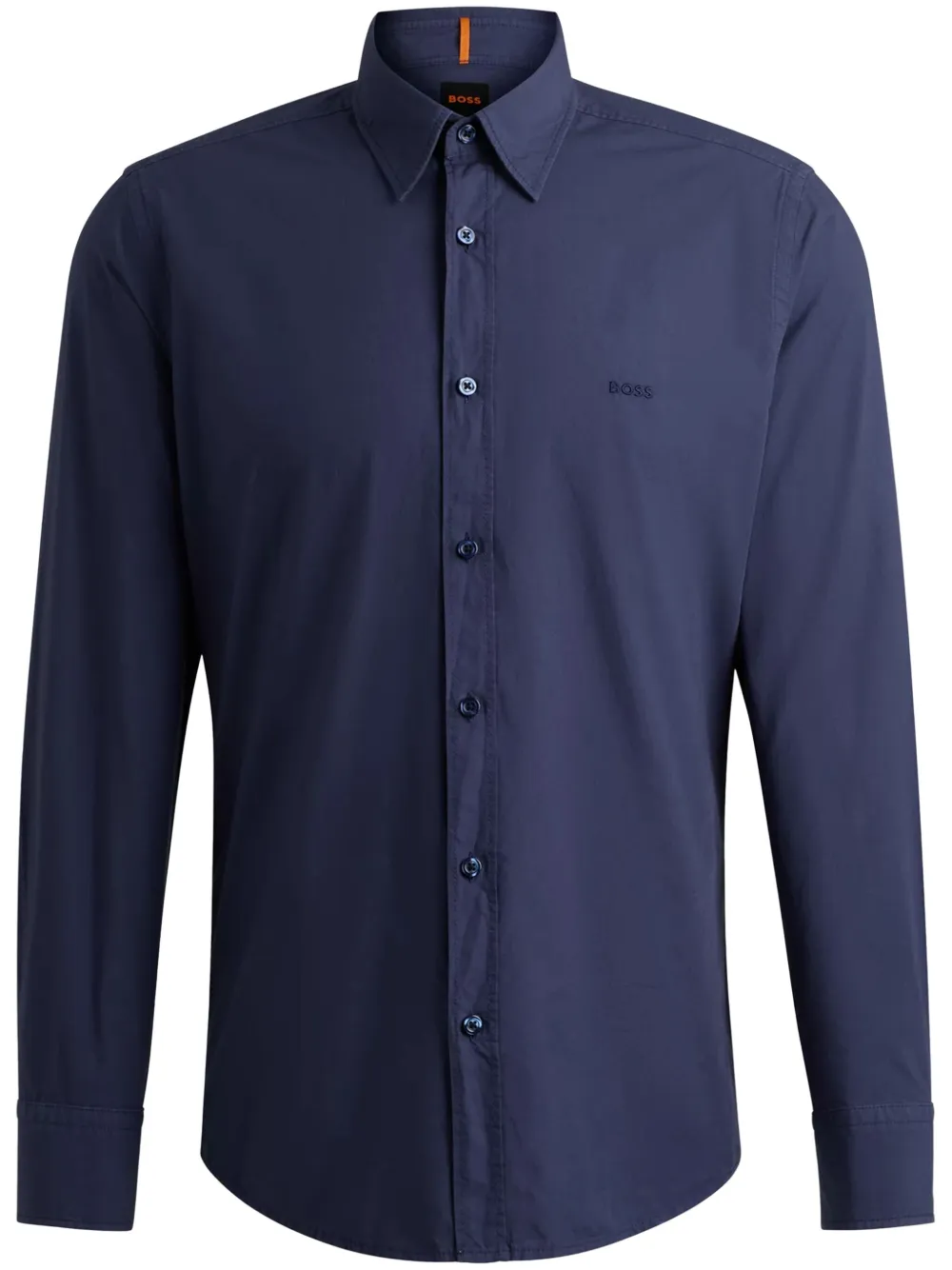 BOSS Katoenen overhemd Blauw