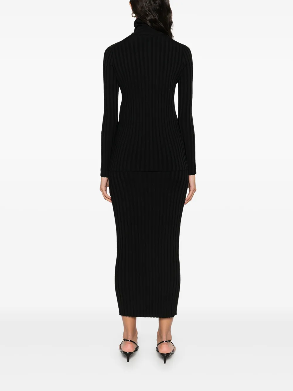 Fabiana Filippi Ribgebreid vest Zwart