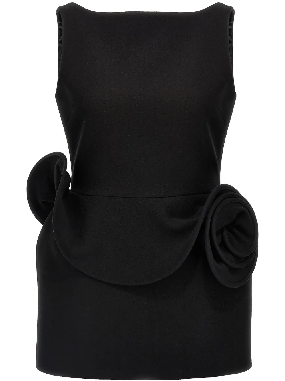 Magda Butrym Mini-jurk met bloemapplicatie Zwart