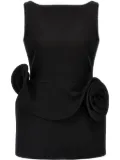 Magda Butrym floral-appliqué sheath mini dress - Black