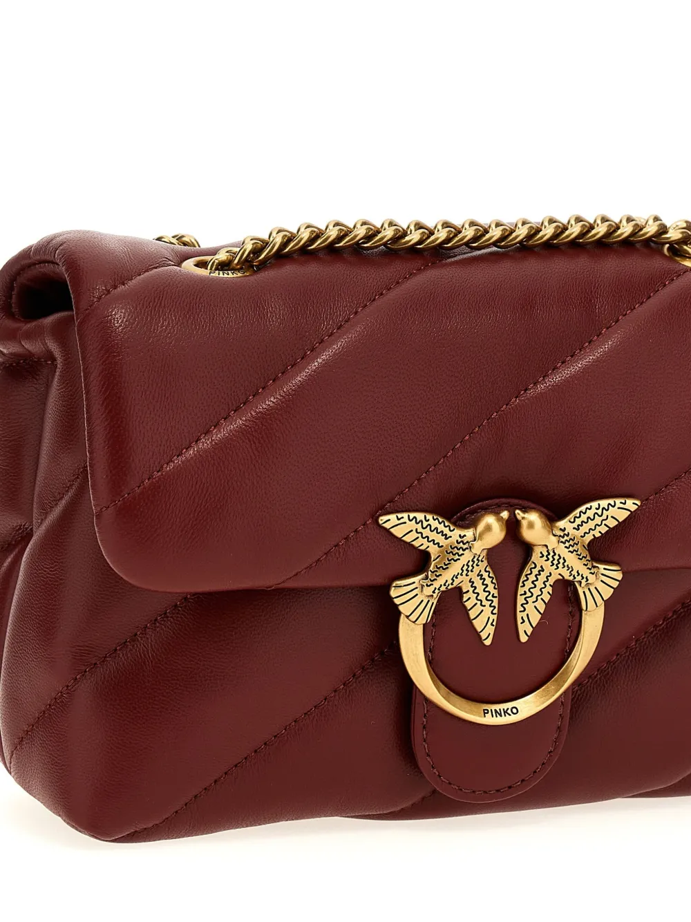 PINKO Love Puff kleine crossbodytas Rood