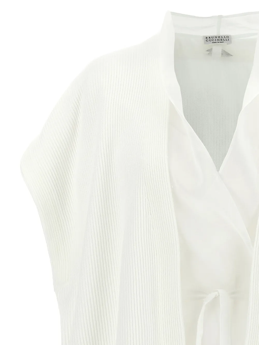 Brunello Cucinelli Gelaagde blouse Wit