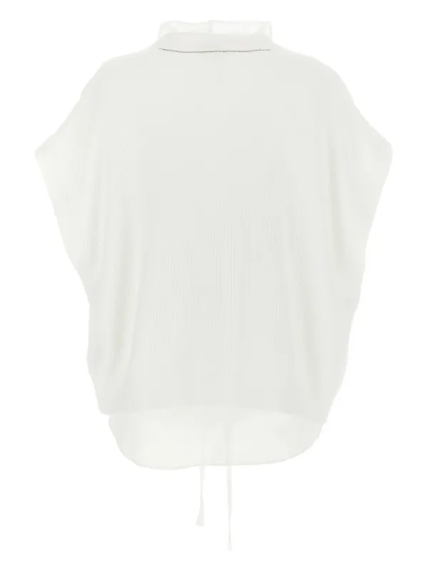 全国送料無料 Brunello Cucinelli JP FARFETCH | ホワイト | ブラウス レイヤード シャツ/ブラウス(半袖/袖なし)