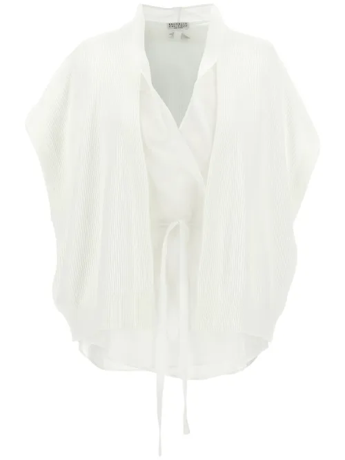 Blouse cache-cœur à design superposé - Brunello Cucinelli - Modalova