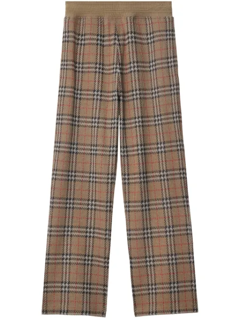 Burberry pants con motivo de cuadros