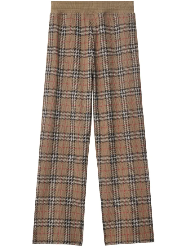 Burberry バーバリー チェック パッチ トラックパンツ Burberry チェック トラックパンツ | ニュートラル | FARFETCH JP
