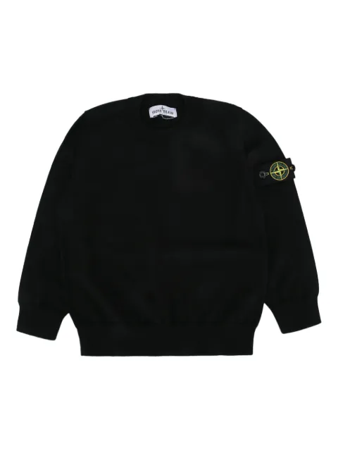 Stone Island Junior suéter con distintivo Compass