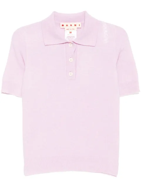 Marni embroidered polo top