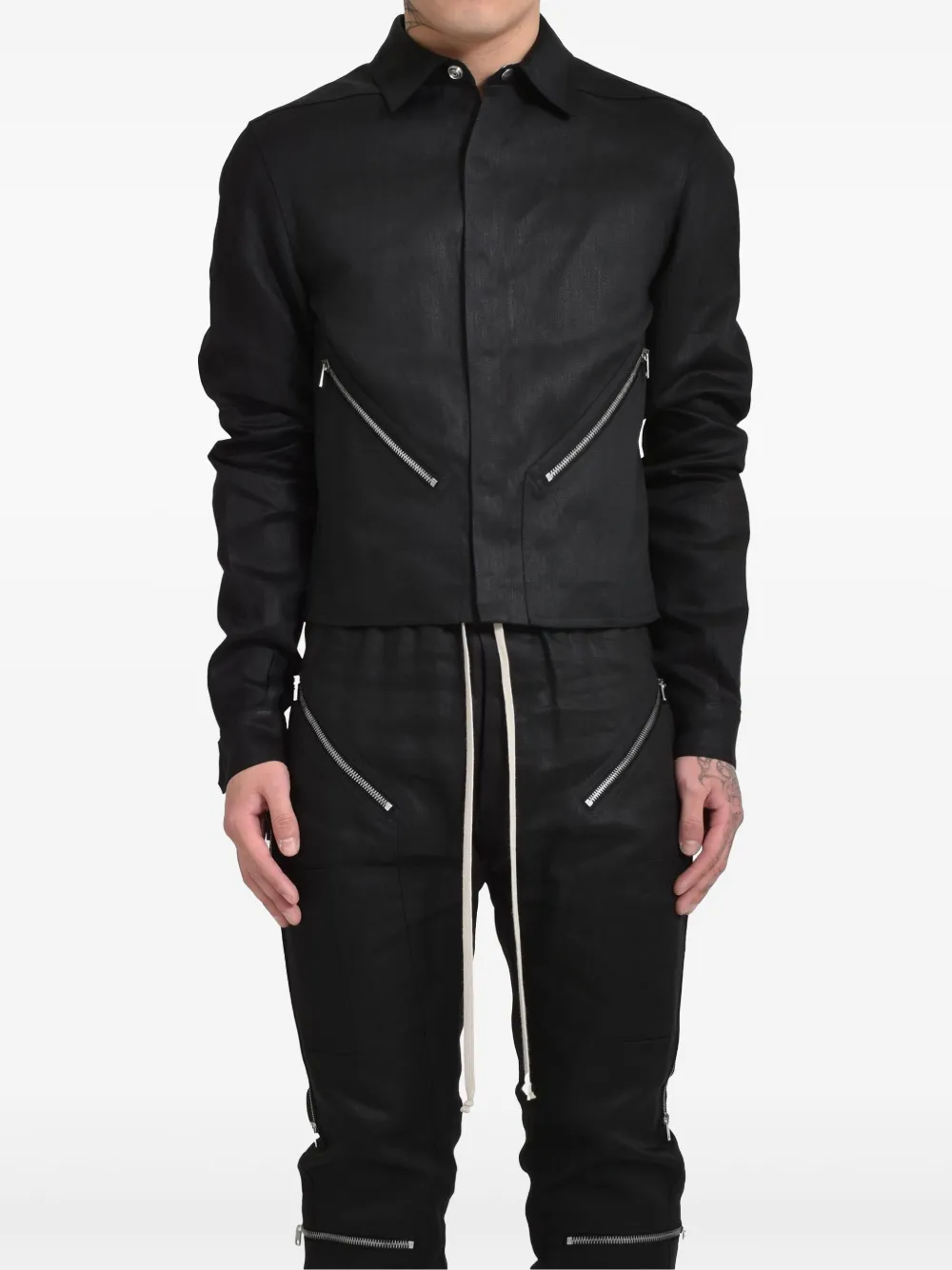 Rick Owens linen shirt - Zwart