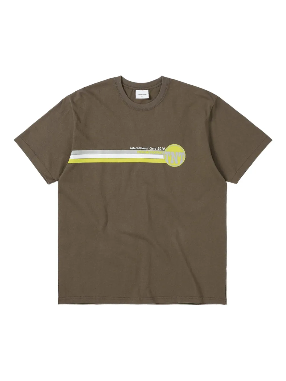 This Is Never That Track Lines T-shirt | Brown | Image 1