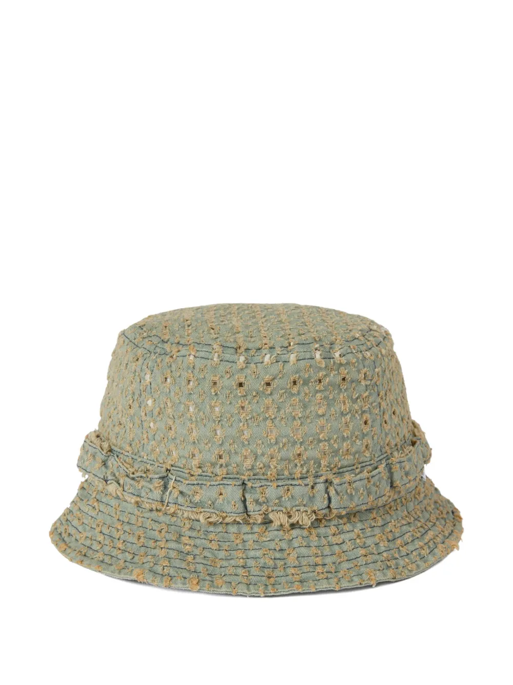 This Is Never That Damaged frayed denim bucket hat | Blue | Image 1