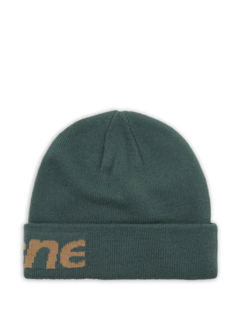 This Is Never That Big Cuff logo-intarsia beanie