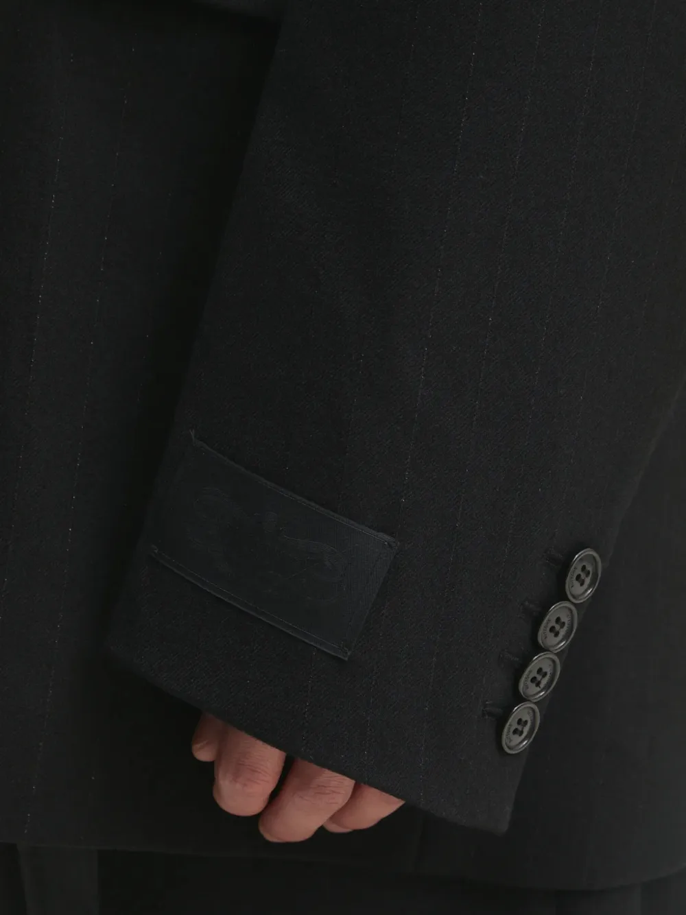 VETEMENTS pinstriped double-breasted blazer Zwart