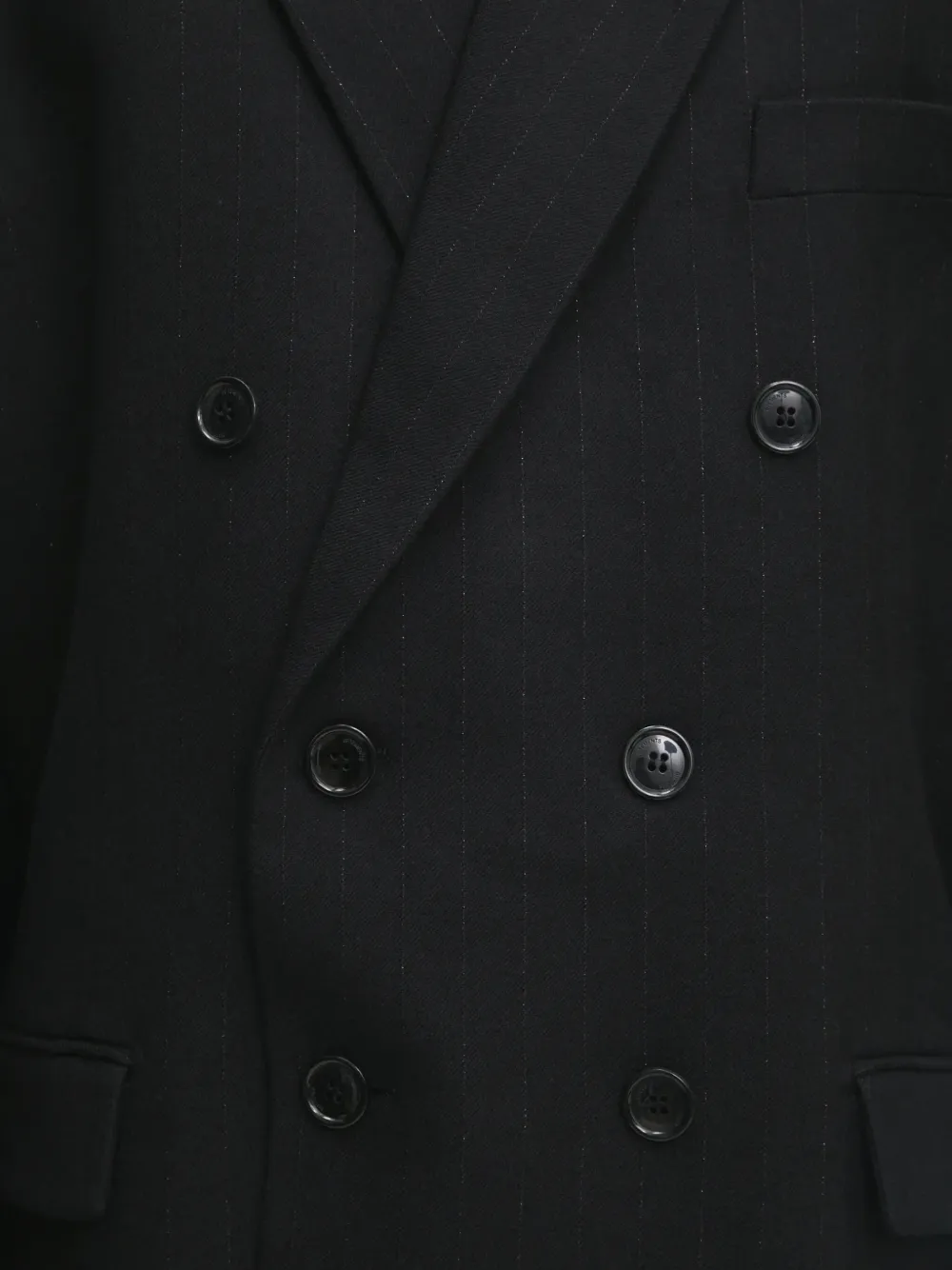 VETEMENTS pinstriped double-breasted blazer Zwart