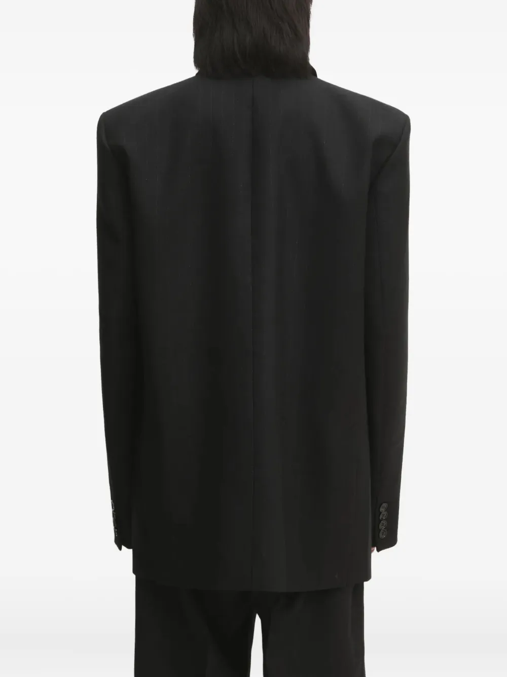VETEMENTS pinstriped double-breasted blazer Zwart
