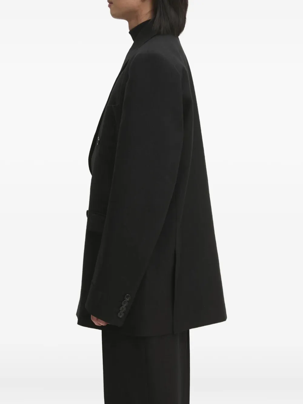 VETEMENTS pinstriped double-breasted blazer Zwart