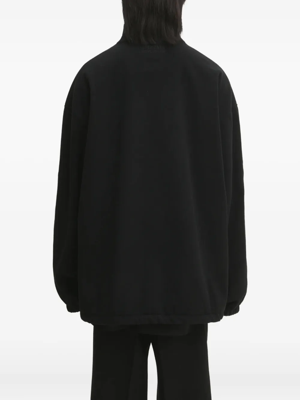 VETEMENTS logo-embossed zip-up jacket Zwart
