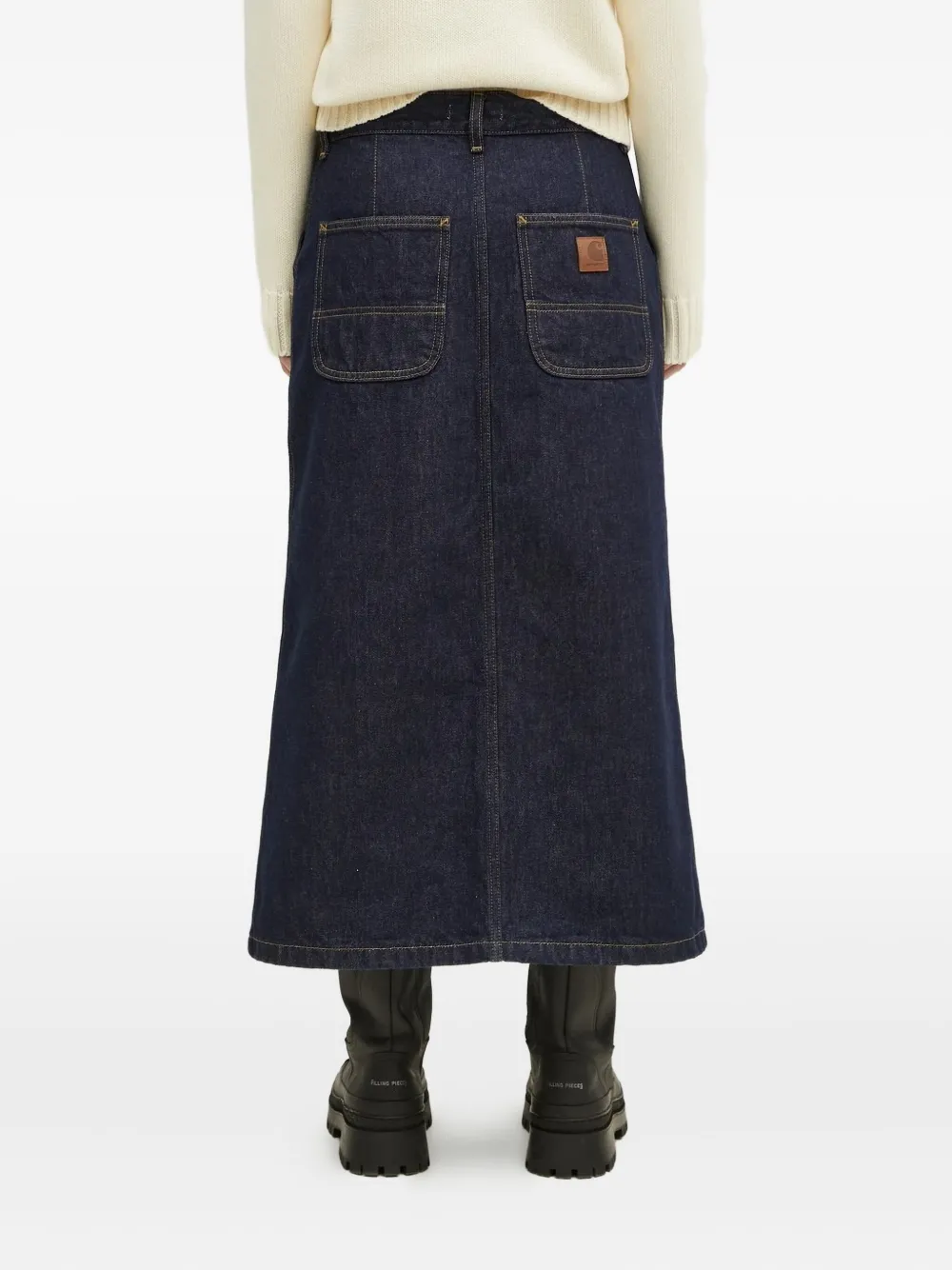 Carhartt WIP Rok met knoopsluiting en zak - Blauw