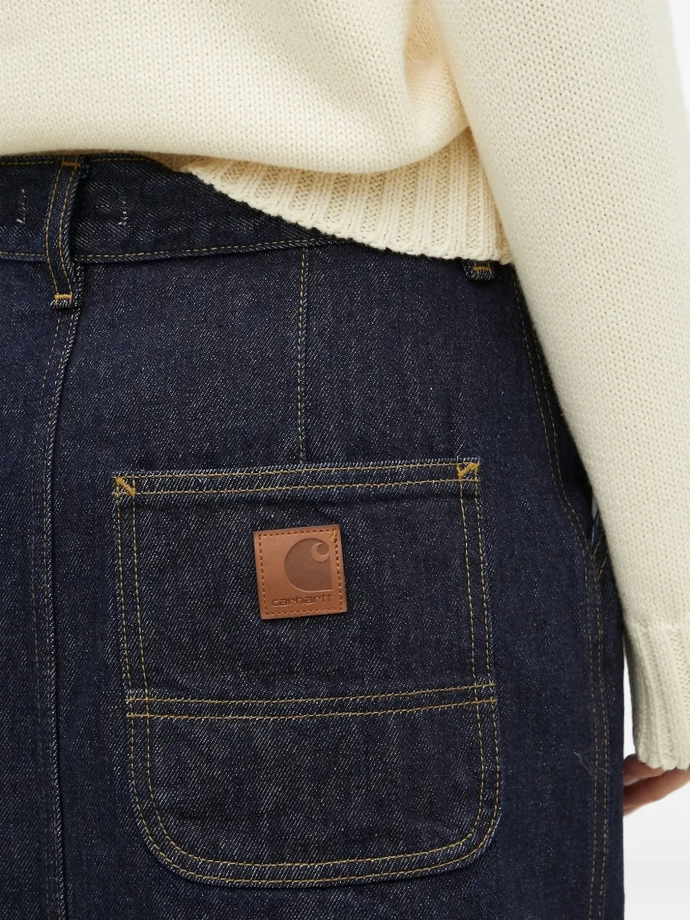 Carhartt WIP button-fastening pocket skirt Blauw