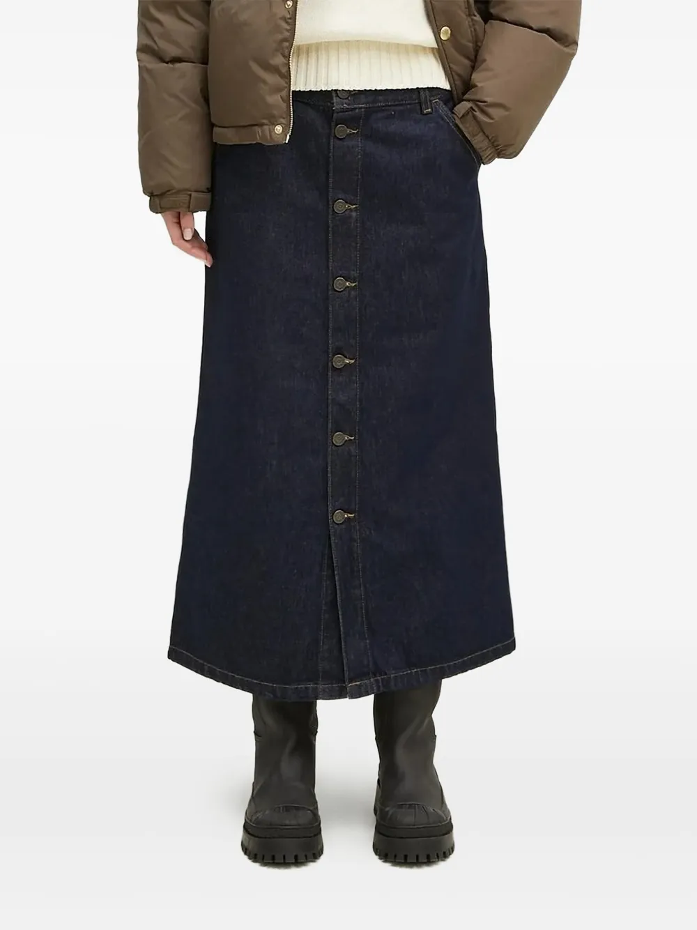 Carhartt WIP button-fastening pocket skirt Blauw