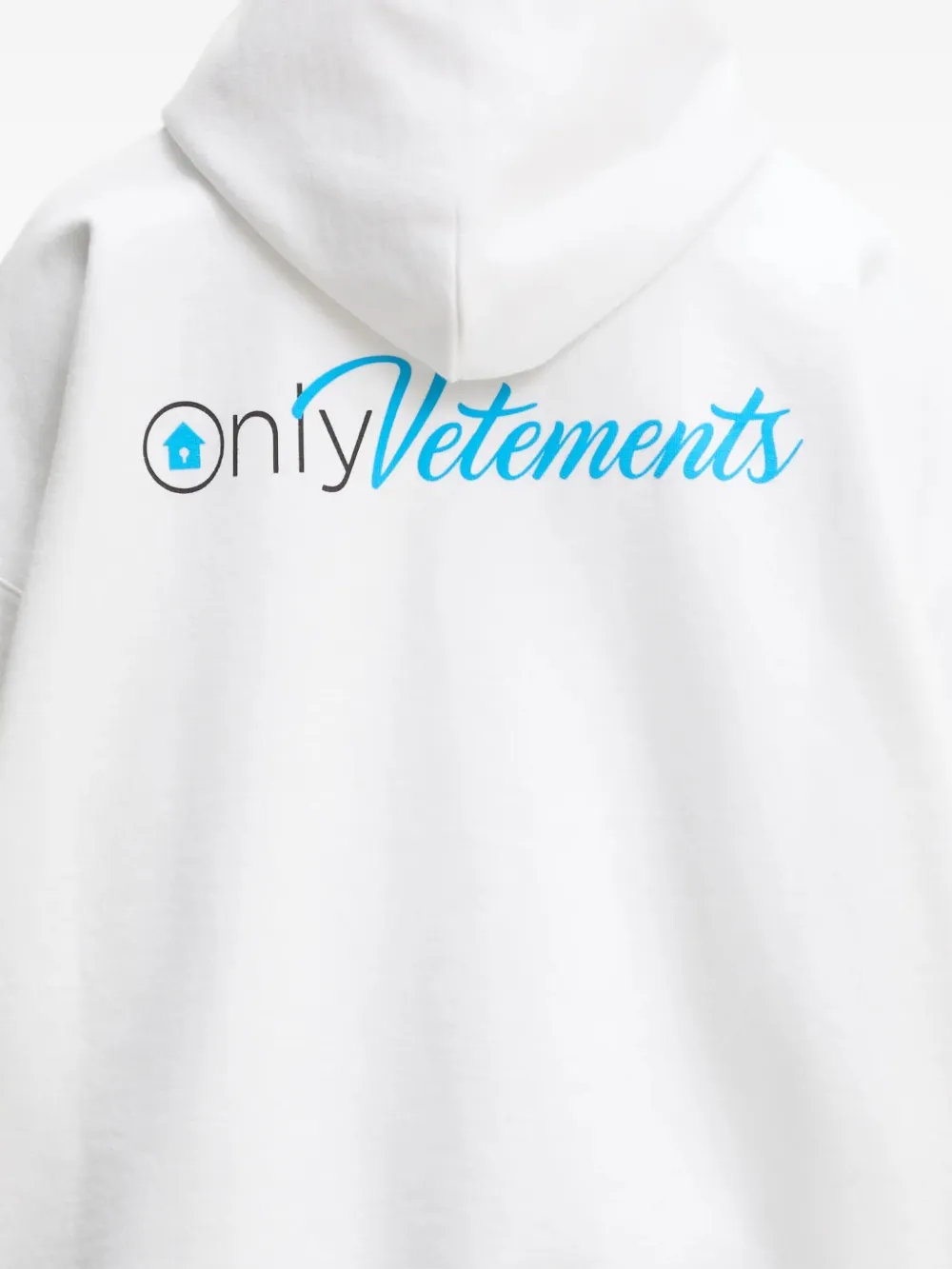 VETEMENTS logo-print hoodie Wit