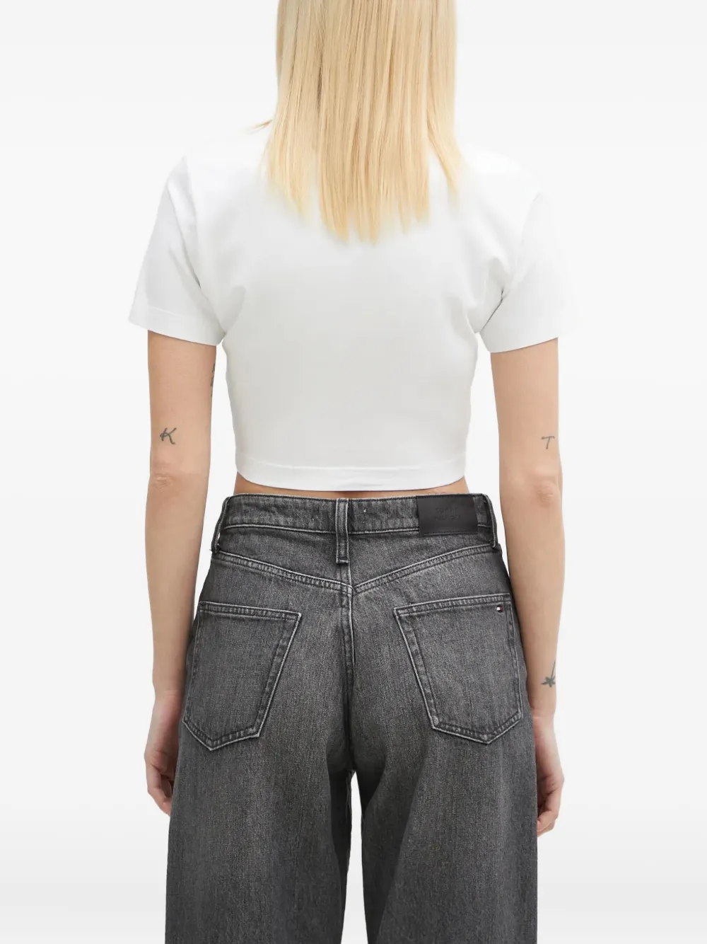VETEMENTS logo-print short-sleeve T-shirt Wit