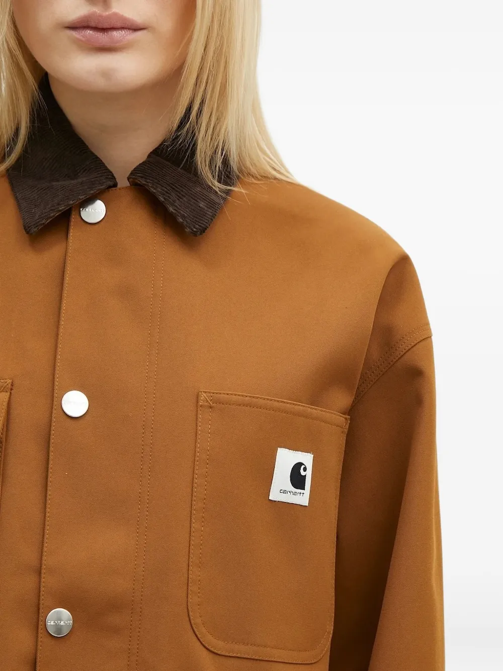 Carhartt WIP corduroy-collar pocket jacket Bruin