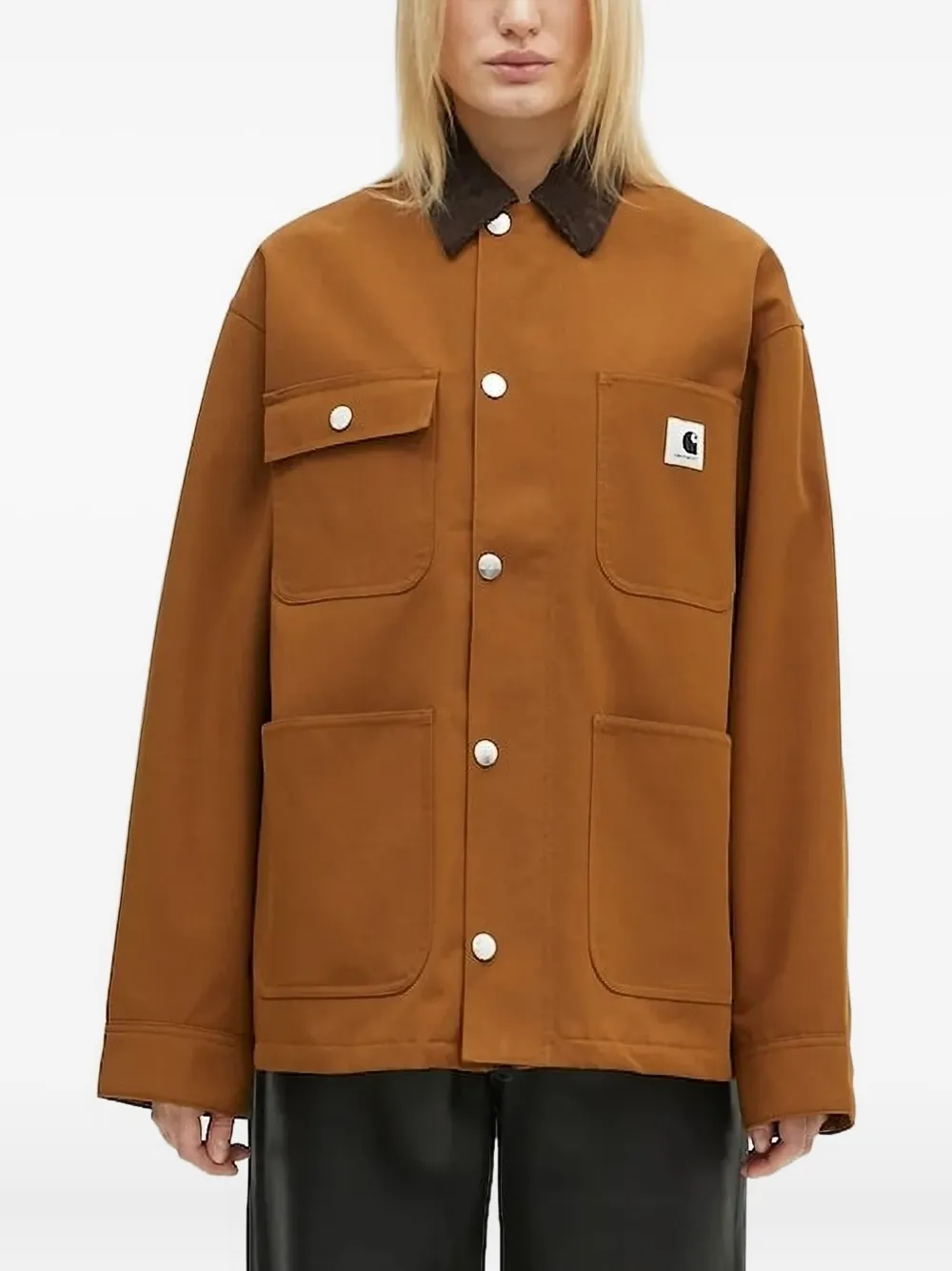 Carhartt WIP corduroy-collar pocket jacket Bruin